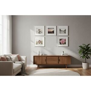 UpSimples 5 Piece Picture Frame Set White 8x10 Photo Frames XUP01002-1